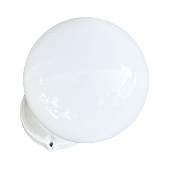 Image 1 of Lámpara de pared industrial blanca Lindner, Alemania, años 60.