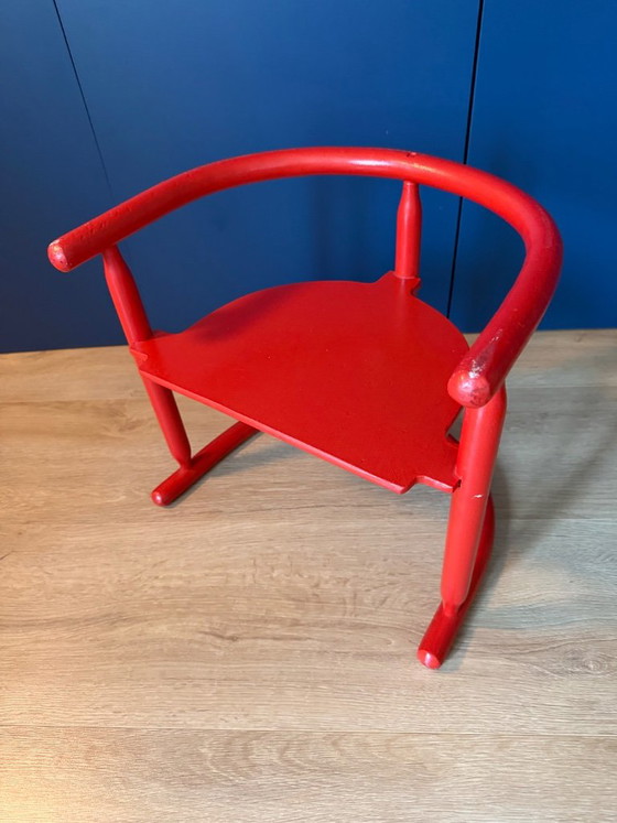 Vintage IKEA “Anna” Chair 1963. Karin Mobring, Side chairs, Wood, Red (photo 2 of 5)