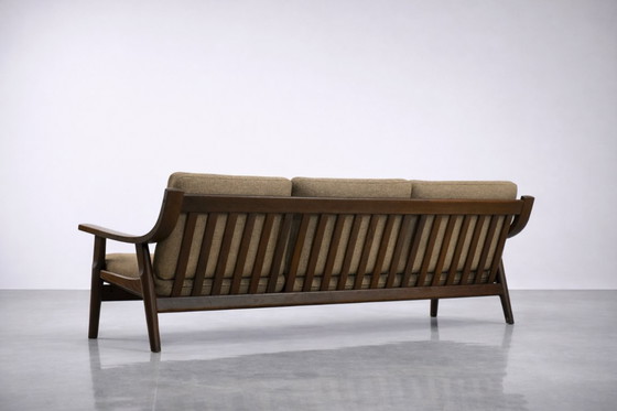 Image 1 of Vintage Mid-Century Scandinavian Modern 3-Seat Sofa & Armchair by Hans J. Wegner for Getama, Set of 2, 1960s