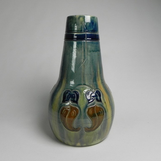 Image 1 of Flemish Art Deco vase with floral motifs, 1920s