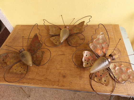 Image 1 of Lámpara de pared mariposa, rara y única, Murano, años 50