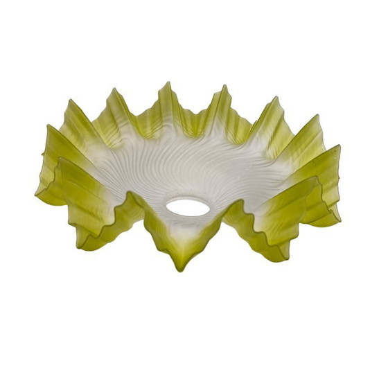 Image 1 of Franse Art Deco lampenkap matglas