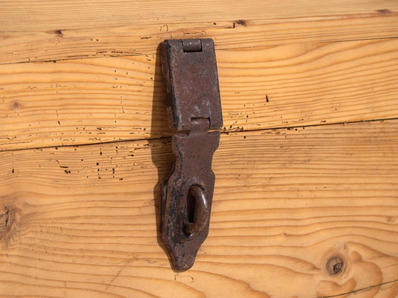Baule da viaggio antico con serratura in ferro battuto (c.1900) #1 – Armadi contenitori, Rustic (photo 19 of 40)