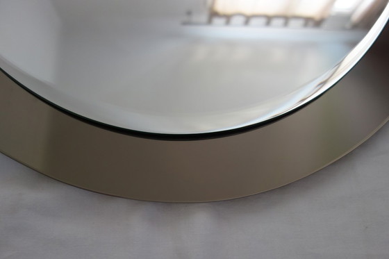 Image 1 of Ovale afgeschuinde spiegel van Lupi Cristal Luxor, Italië, 1970