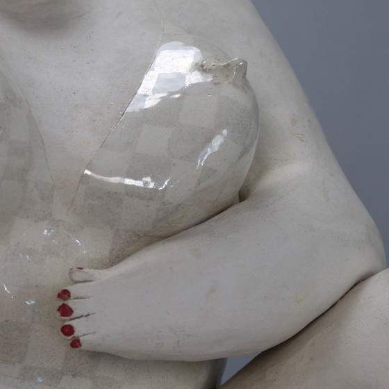 Expressive Ceramic Female Sculpture by Evelyn van Baarda, Netherlands, 1981 (photo 7 of 10)