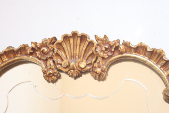 Image 1 of Vergoldeter Holzspiegel im Neo-Rokoko-Stil, Ende 19.