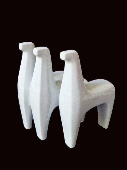 Bing & Grøndahl - Beeld met 3 paarden van Agnethe Jørgensen