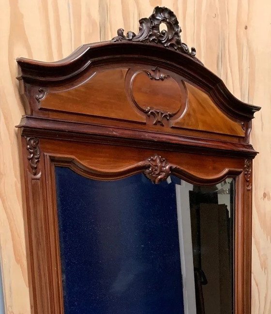 Vieux miroir en acajou. (photo 4 of 6)