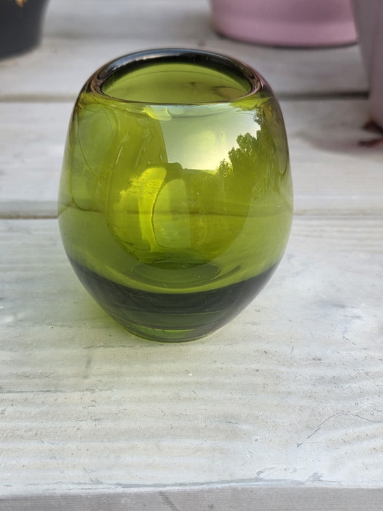 Holmegaard Heart Vase May Green Per Lutken – Glass (photo 6 of 7)
