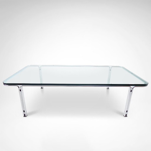 T112 Steel And Glass Coffee Table By Horst Bruning For Kill International 1970s