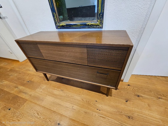 Image 1 of Mid-Century Sideboard & Music Cabinet | Vintage 1960s Chest of Drawers, Retro Lowboard