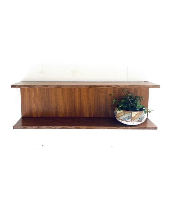 Image 1 of Vintage teak wall shelf '60s