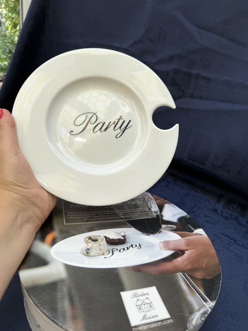 4 Assiettes de fête/vin Riviera Maison
