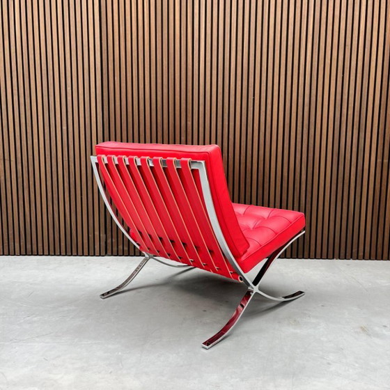 Image 1 of Silla Knoll Barcelona - Ferrari red leder