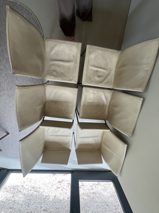 6 x Lia Dining Chair by Zanotta 4 x 2086 + 2 x 2088 – Aluminium, Leather (photo 3 of 6)