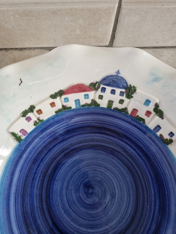 Image 1 of ciotola portafrutta piatto da portata decorazione ceramica greca