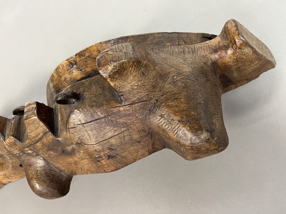 Image 1 of Appendiabiti d'epoca con giogo, molto patinato