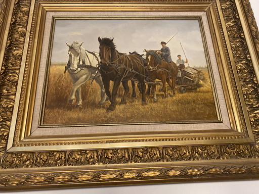 Horse painting with cart John Paymans
