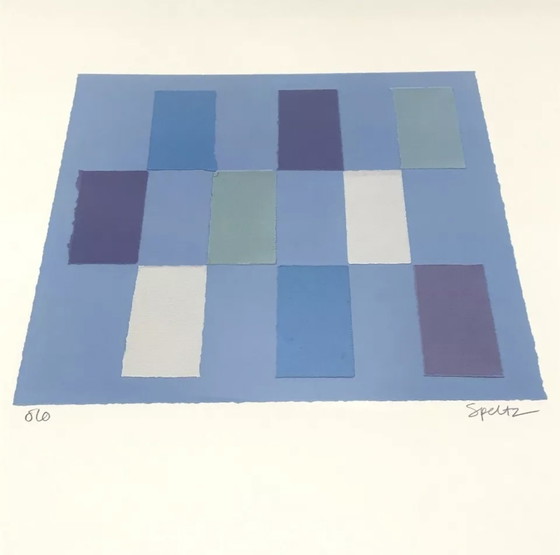 Image 1 of Roy Speltz 'Olo' - Gravure abstraite encadrée en édition limitée