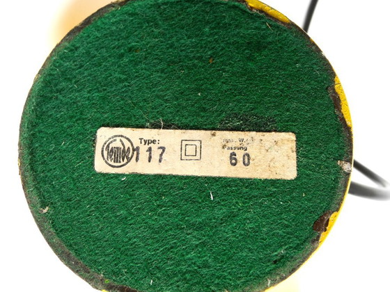 Image 1 of Very rare original Space Age 60s yellow table lamp made of iron by Temde