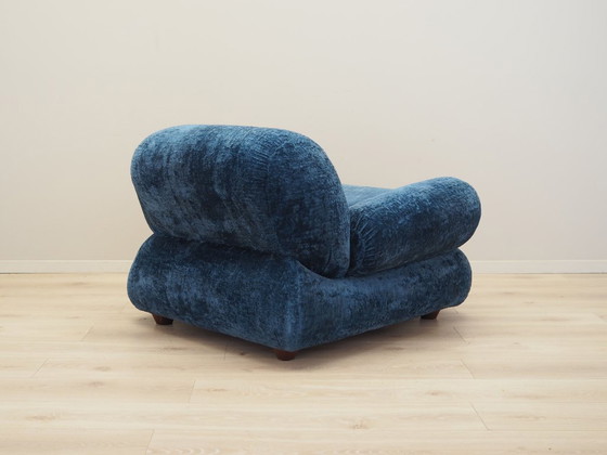 Image 1 of Blauwe fauteuil, Italiaans ontwerp, jaren 1970, productie: Italië