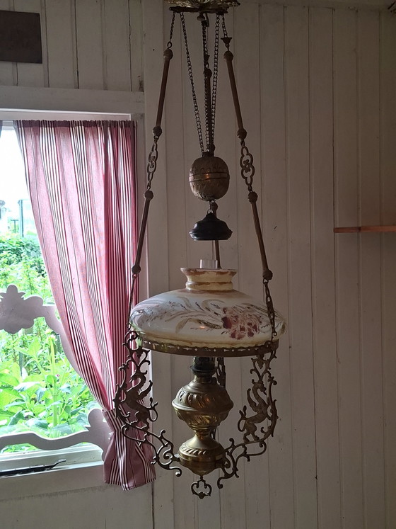 Image 1 of Special/unique griffin antique oil lamp!