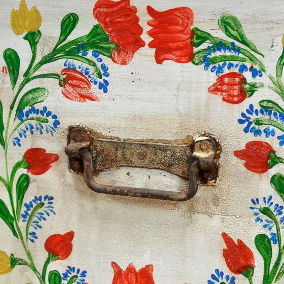 Cassapanca nuziale d'arte popolare, datata 1948 – Mobili contenitori, Iron, Wood, Vintage (photo 12 of 13)
