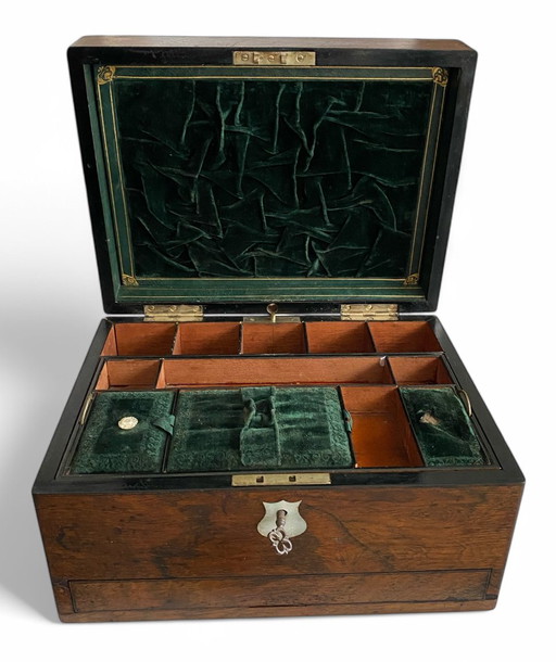 Boîte à bijoux en palissandre, Angleterre victorienne – XIXe siècle