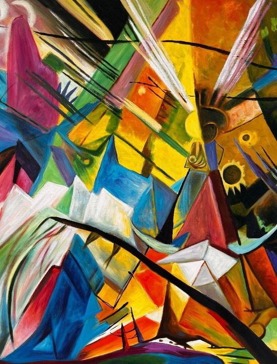 Image 1 of Franz Marc - Tyrol - Hand-painted - Oil on canvas (rolled up)