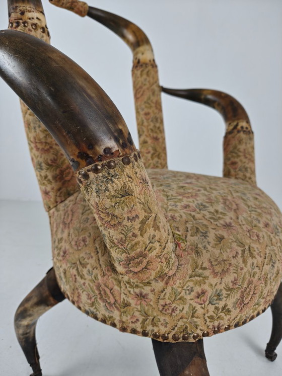 Rare fauteuil à cornes de taureau du XIXe siècle, très décoratif (1870) – Other (photo 4 of 15)