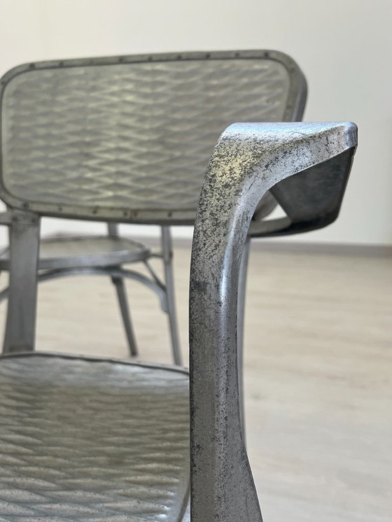 Image 1 of Aluminiumstühle - Avec-Plakette « Gaston Viort - Salon de Provence »