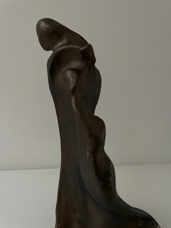 Image 1 of Expressive sculpture figure in the wind - futuristic