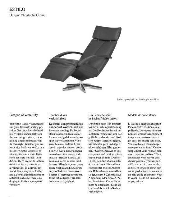 Image 1 of Jori 'ESTILO', arch. Christophe Giraud (FR), in perfecte staat!