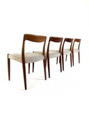 Set di 4 sedie da pranzo vintage danesi anni '60