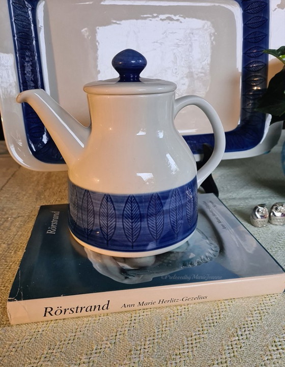 Image 1 of Hertha Bengston entwirft Koka Blue für die Rörstrand Kaffee-Teekanne.