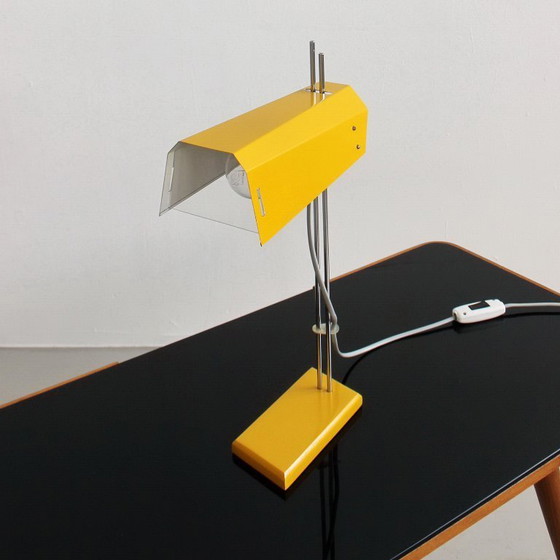 Image 1 of Josef Hůrka Yellow Table Lamp “Robot” for Lidokov, Iconic Vintage, Mid-Century 1960s 1970s