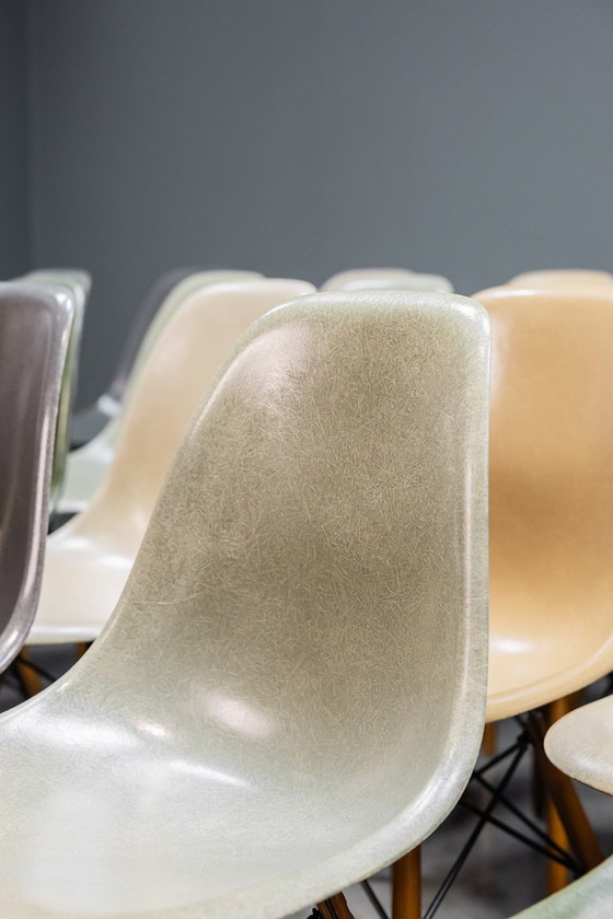 Image 1 of Eames DSW glasvezelstoelen