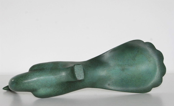 Image 1 of Kome Jiichi (Japon 1896-1985) paon en bronze