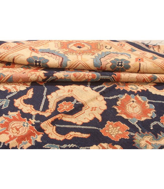 Tapis kilim Sumak tissé à la main 357x273 cm, Laine, Beige (photo 4 sur 9)