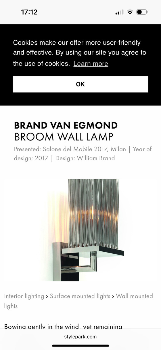 Image 1 of Lampada a vento Brand van Egmond Scopa 2 stuks