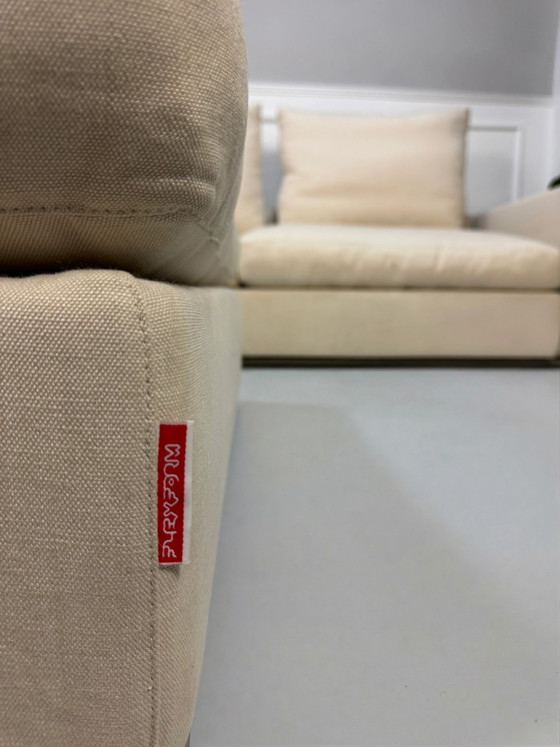 Image 1 of Flexform Groundpiece Designer Sofa Stoff Beige Modular Ecksofa Daunenfüllung