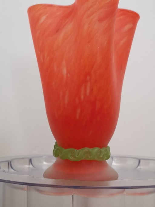 Große französische Pâte de Verre-Vase, 1960er Jahre