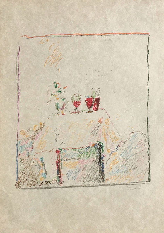 Image 1 of Marko CELEBONOVIC Natura morta Litografia firmata 1975
