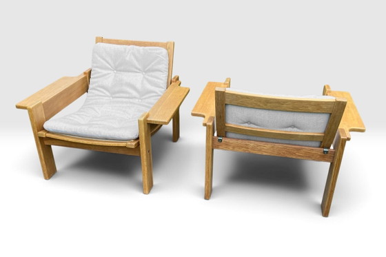 2 Swedese "Kontra" armchairs Ingve Ekström vintage Sweden – Cotton, Wood (photo 2 of 15)