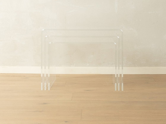 Image 1 of Stapelbare acryltafels uit de jaren 60