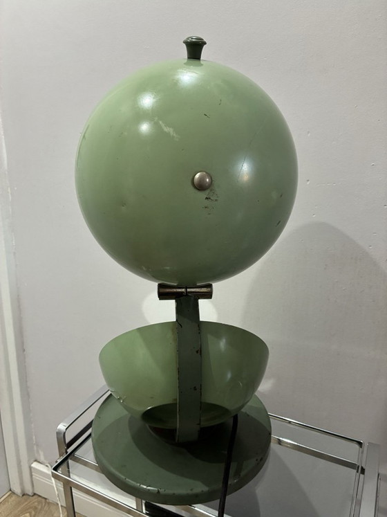 Lampada al quarzo Hanau S 100 prebellica, epoca Bauhaus, anni '20-'30, Lampade da tavolo, Metallo, Verde (foto 5 di 8)