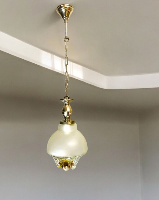 Art glass pendant light Mazzega style