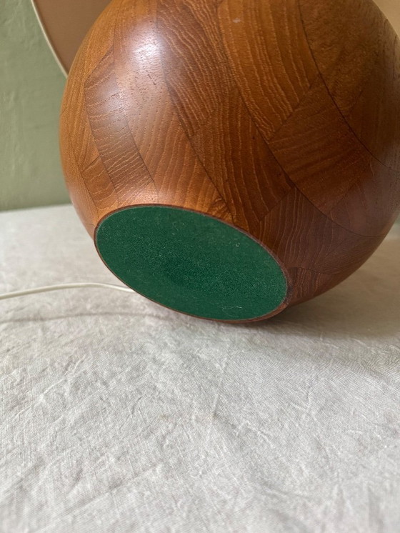 Image 1 of Dyrlund teak table lamp globe