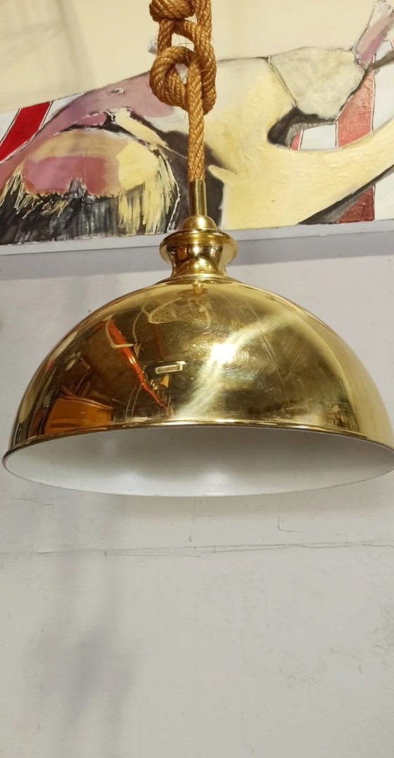 Image 1 of Vintage gouden hanglamp
