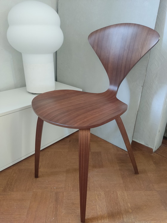 Image 1 of 6X Cherner stoelen, klassiek notenhout, Norman Cherner 1958